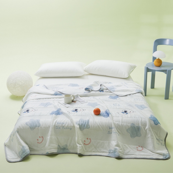 91家纺网 家纺一手货源 找家纺 LIFE.丽芙 2024年新品韩式风凉感丝夏被-跑量 帕恰狗