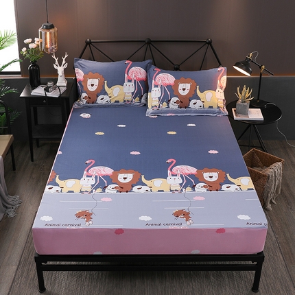 91家纺网 家纺一手货源 找家纺 床笠人家 2025新款全棉印花防水床笠防水隔尿透气-印花防水床笠 绿野仙踪