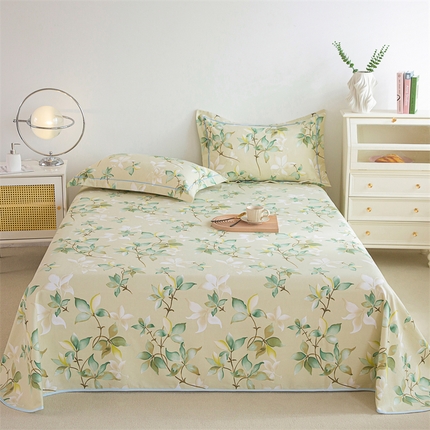 91家纺网 家纺一手货源 找家纺 （总）金泰莱 2025新款原棉全棉老粗布凉席三件套全棉床单纯棉床单软凉席