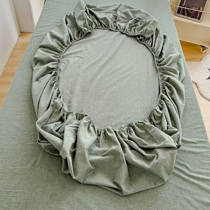 91家纺网 家纺一手货源 找家纺 久典家居 2024新款A类全棉学生款三件套 深绿