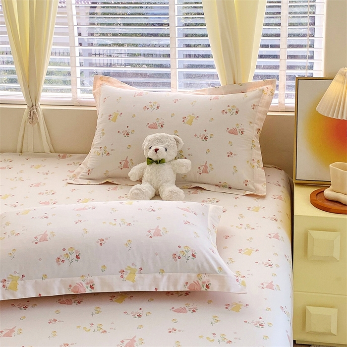 91家纺网 家纺一手货源 找家纺 宝齐莱家纺 2024新款13372全棉印花系列单品枕套 集美