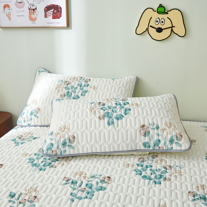 91家纺网 家纺一手货源 找家纺 LIFE.丽芙 2024年新品0.4乳胶凉席加厚床笠款三件套+凉感丝夏被可组合四件套-图片一 仲夏