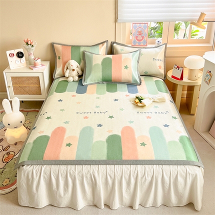 91家纺网 家纺一手货源 找家纺 （总）懒猫家纺 2024新款250D数码印花宽边圆网冰丝席