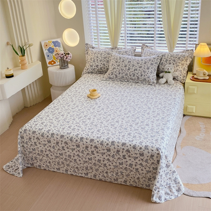 91家纺网 家纺一手货源 找家纺 宝齐莱家纺 2024新款13372全棉印花四件套单品系列-床单 春风里