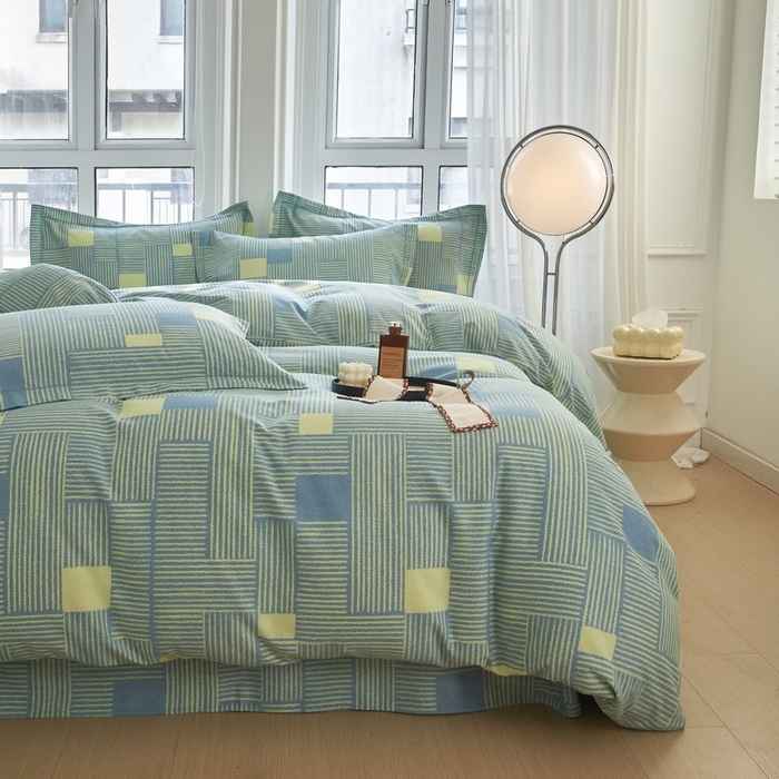 91家纺网 家纺一手货源 找家纺 金纱玉纺家纺 2024新款加厚AB版四件套奥莱-兰