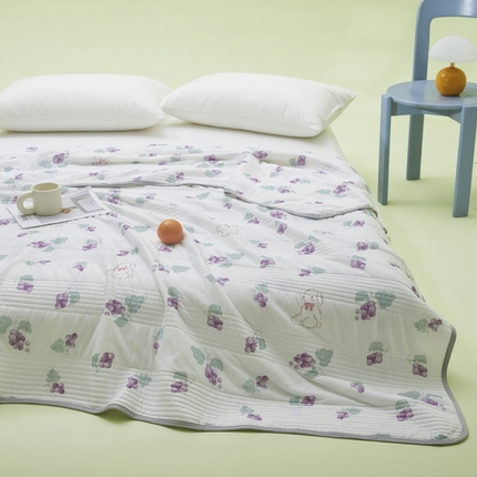 LIFE.丽芙 2024年新品韩式风凉感丝夏被-跑量 葡萄园