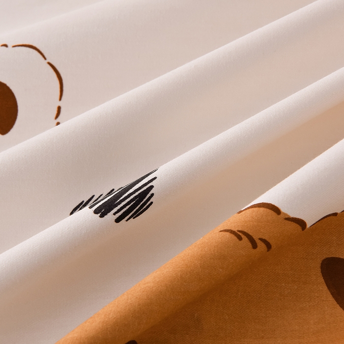 91家纺网 家纺一手货源 找家纺 床笠人家 2025新款全棉印花防水床笠防水隔尿透气-印花防水床笠 贝贝熊