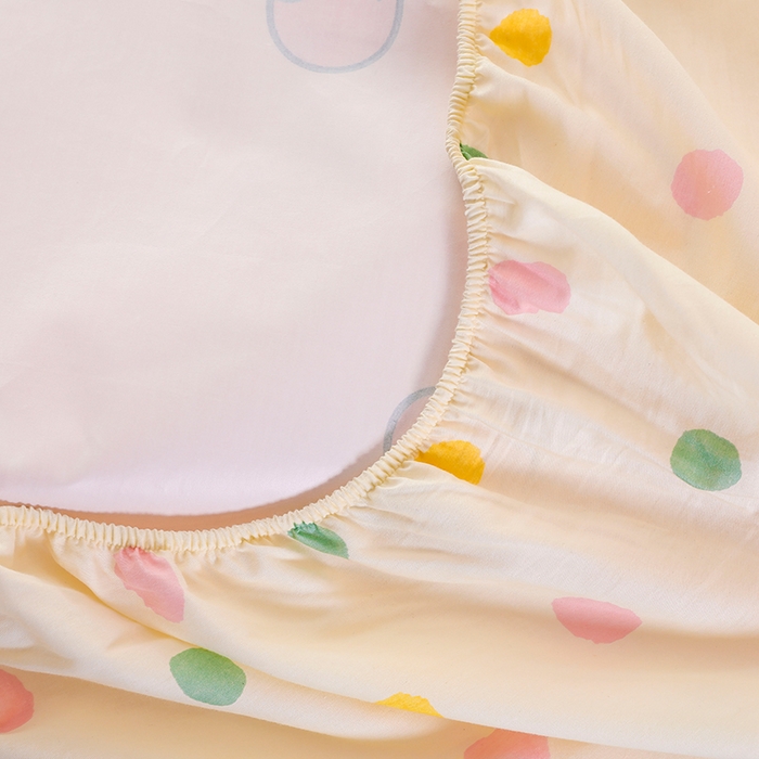 91家纺网 家纺一手货源 找家纺 床笠人家 2025新款全棉印花防水床笠防水隔尿透气-印花防水床笠 猪柿顺利