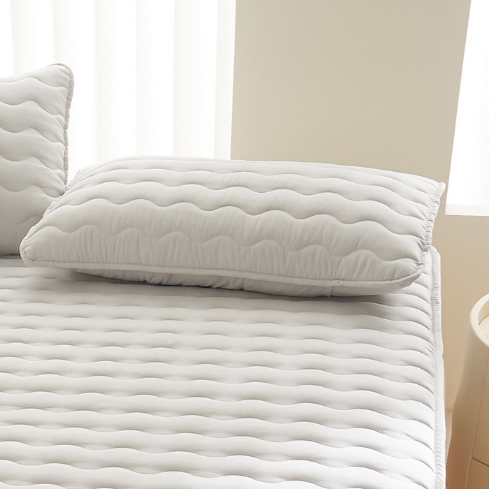 91家纺网 家纺一手货源 找家纺 LIFE.丽芙 2024新款原棉夹棉枕套-四季款 浅灰