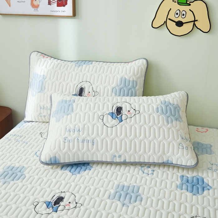 91家纺网 家纺一手货源 找家纺 LIFE.丽芙 2024年新品0.4乳胶凉席加厚床笠款三件套+凉感丝夏被可组合四件套-图片一 帕恰狗