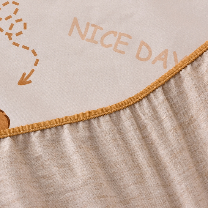 91家纺网 家纺一手货源 找家纺 床笠人家 2025新款全棉印花防水床笠防水隔尿透气-印花防水床笠 贝贝熊