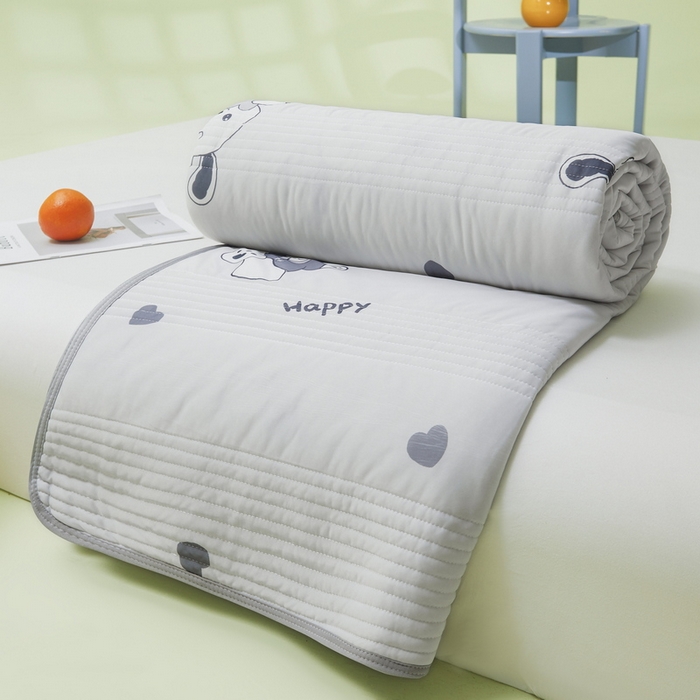 91家纺网 家纺一手货源 找家纺 LIFE.丽芙 2024年新品韩式风凉感丝夏被-跑量 爱心狗