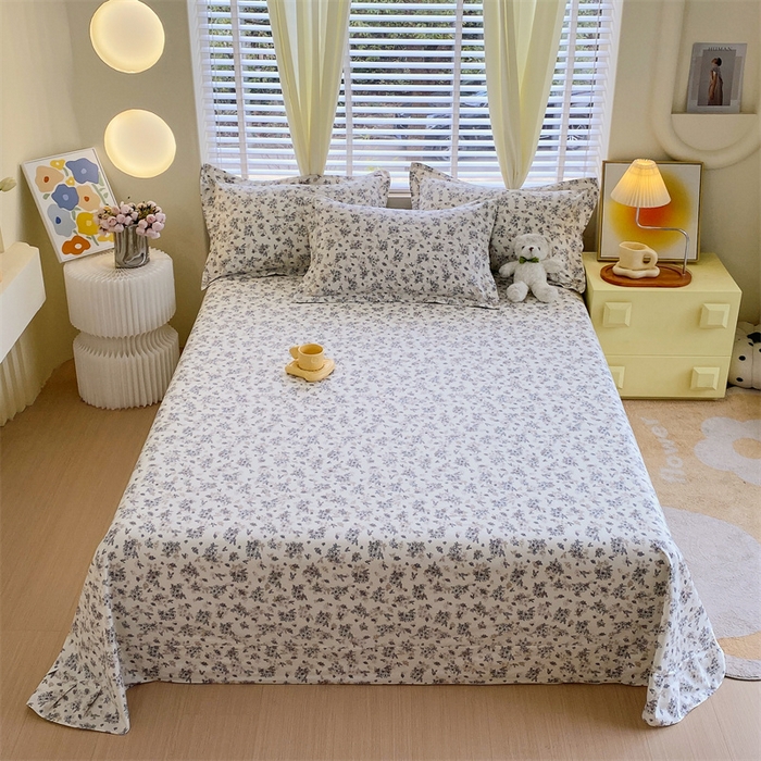 91家纺网 家纺一手货源 找家纺 宝齐莱家纺 2024新款13372全棉印花四件套单品系列-床单 春风里