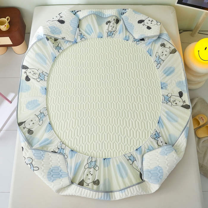 91家纺网 家纺一手货源 找家纺 LIFE.丽芙 2024年新品0.4乳胶凉席加厚床笠款三件套+凉感丝夏被可组合四件套-图片一 皮皮狗