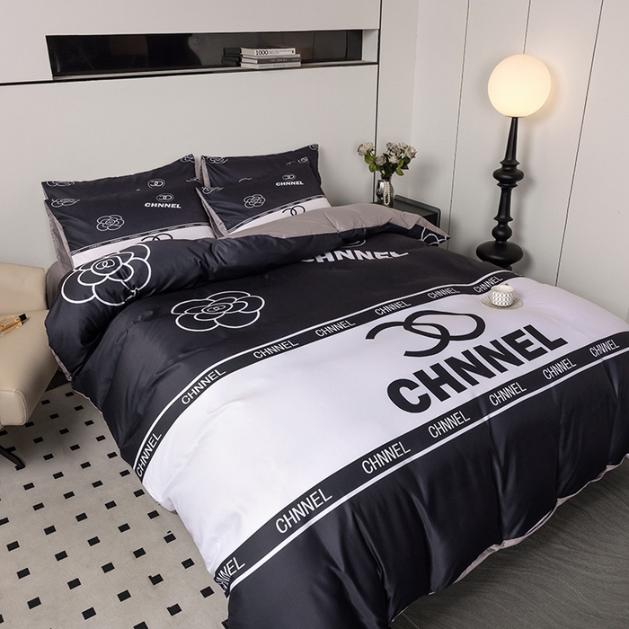 91家纺网 家纺一手货源 找家纺 摩卡家纺 2024新品水洗真丝轻奢系列 小香-黑