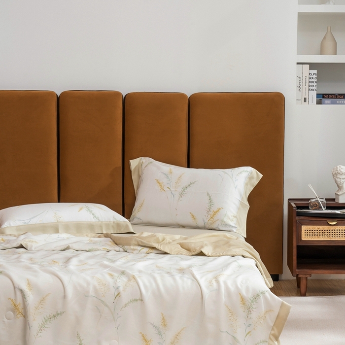 91家纺网 家纺一手货源 找家纺 黛舒家居 2024新款莱赛尔天丝大豆夏被四件套 宛夏