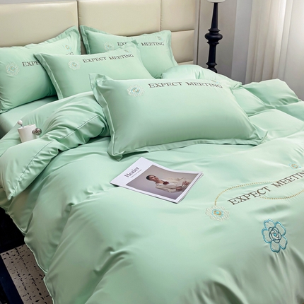 91家纺网 家纺一手货源 找家纺 （总）恋佳居 2025新款水洗真丝刺绣四件套