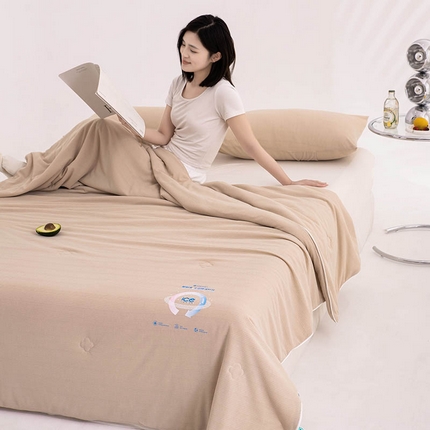 91家纺网 家纺一手货源 找家纺 （总）典冠 （有质检）2024新一代凉感抗菌提花夏被空调被夏被三件套（提供买家秀）