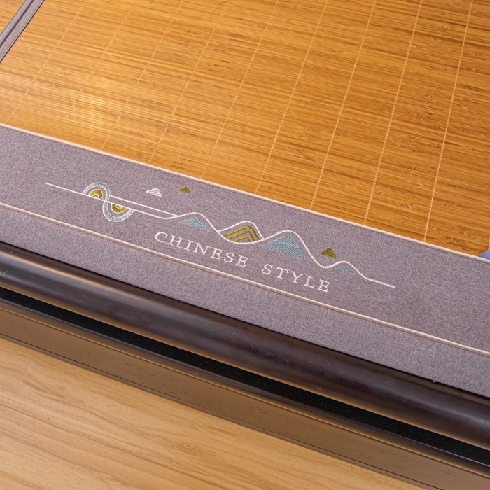 91家纺网 家纺一手货源 找家纺 新月家纺（锦威郎） 2024新款夏季竹席冰藤折叠双面席子 冰玉养生席