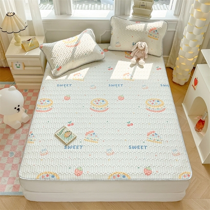 91家纺网 家纺一手货源 找家纺 （总）慕尚家纺 2025新款凉感丝印花乳胶凉席