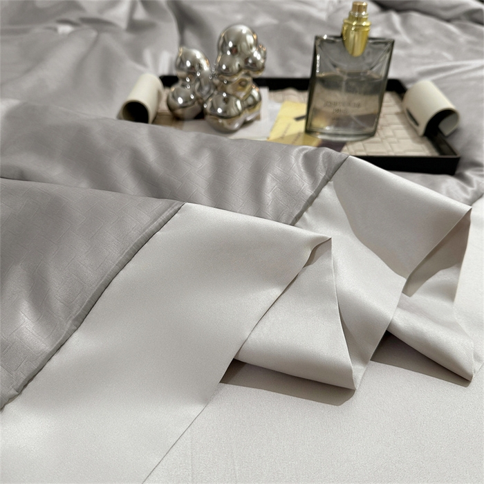 91家纺网 家纺一手货源 找家纺 古吉梦 2024新款水洗真丝提花夏被--迪梦 中灰+山灰