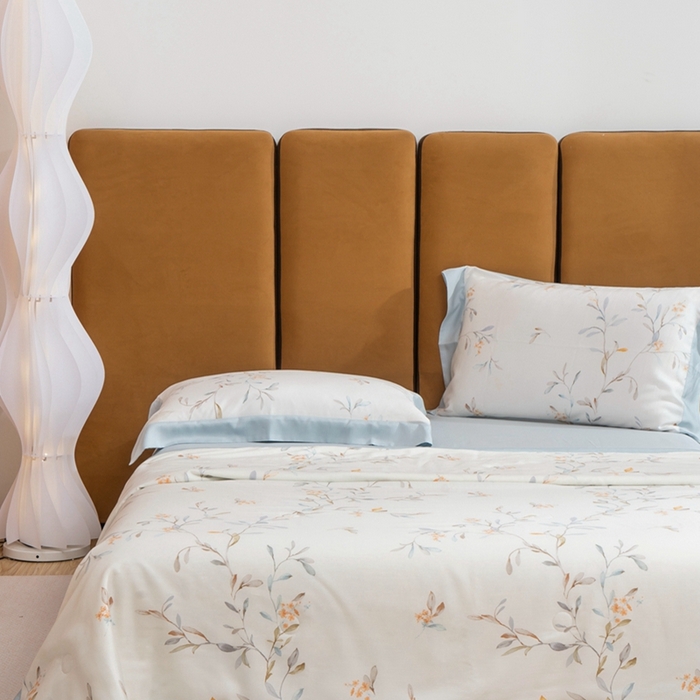 91家纺网 家纺一手货源 找家纺 黛舒家居 2024新款莱赛尔天丝大豆夏被四件套 叶璃