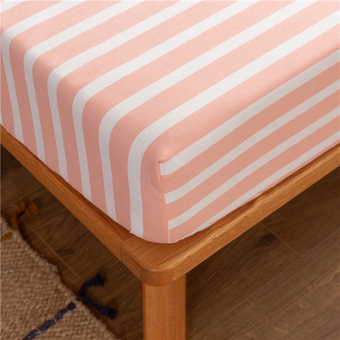 91家纺网 家纺一手货源 找家纺 金泰莱 2025新款全棉老粗布床笠纯棉床笠全棉床笠 粉代