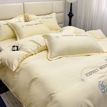 91家纺网 家纺一手货源 找家纺 （总）恋佳居 2025新款水洗真丝刺绣四件套