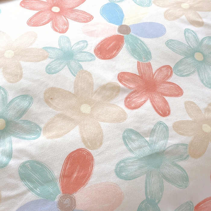 91家纺网 家纺一手货源 找家纺 美宜家 2025新款植物羊绒加厚斜纹磨毛单被套 花束之美