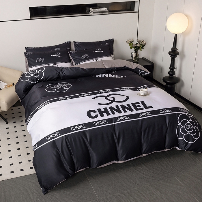 91家纺网 家纺一手货源 找家纺 摩卡家纺 2024新品水洗真丝轻奢系列 小香-黑