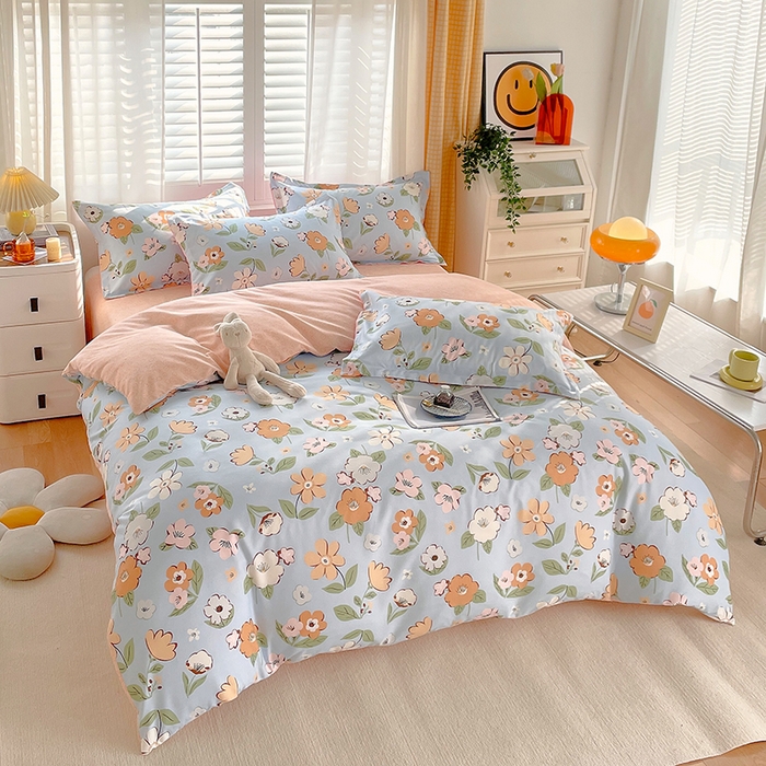 91家纺网 家纺一手货源 找家纺 （总）美宜家  2025新款植物羊绒加厚斜纹磨毛单被套四件套