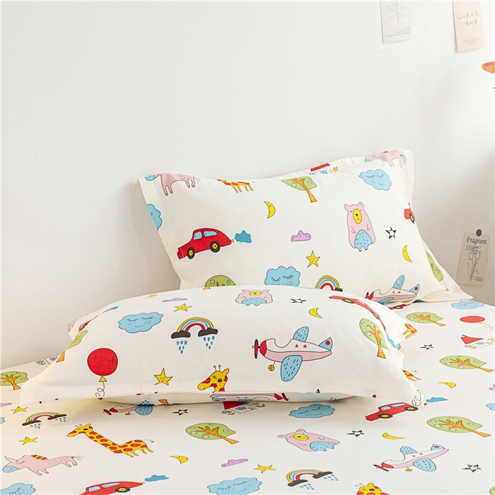 91家纺网 家纺一手货源 找家纺 金泰莱 2025新款印花竹纤维凉席三件套软凉席竹席盖毯子 动物乐园-米