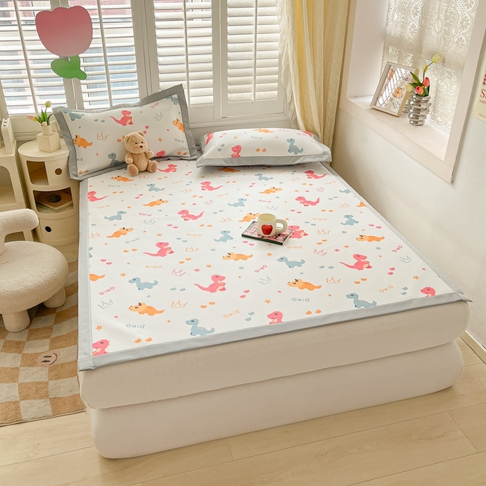 91家纺网 家纺一手货源 找家纺 星座-2025大斜纹复合冰丝凉席 可可龙