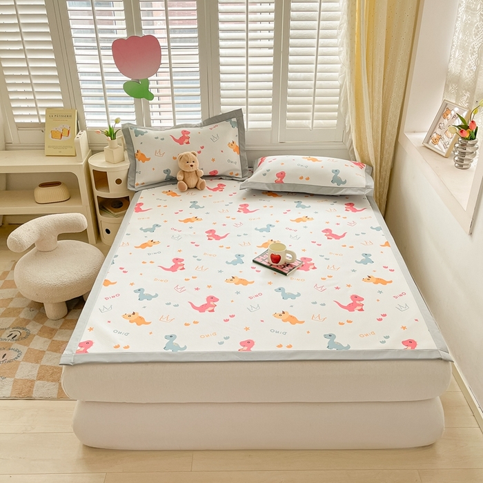 91家纺网 家纺一手货源 找家纺 星座-2025大斜纹复合冰丝凉席 可可龙