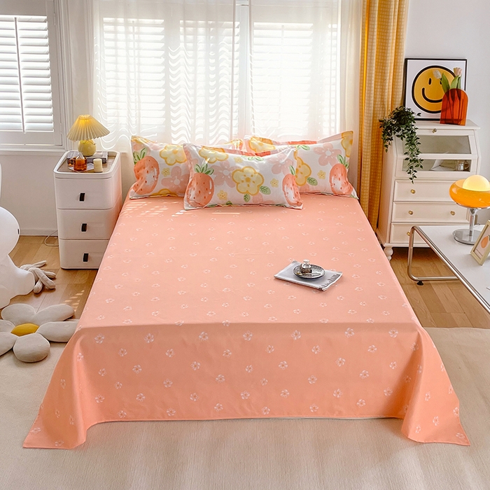 91家纺网 家纺一手货源 找家纺 美宜家 2025新款植物羊绒加厚斜纹磨毛单被套 草莓物语