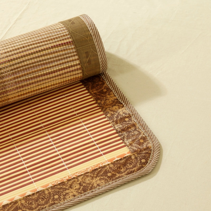 91家纺网 家纺一手货源 找家纺 新月家纺（锦威郎） 2024新款夏季竹席冰藤折叠双面席子 黄金海岸1