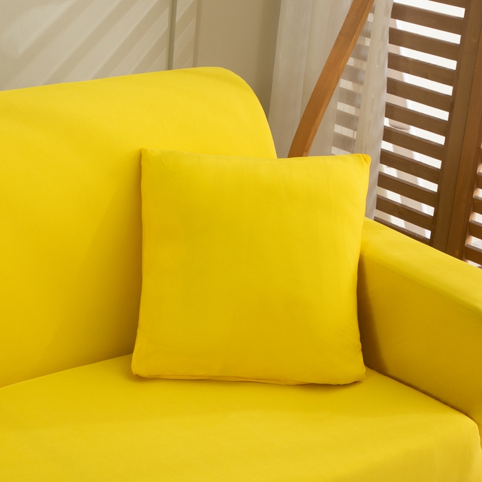 91家纺网 家纺一手货源 找家纺 兴妮雅家纺 2024新款凉感丝沙发套 凉感丝黄色