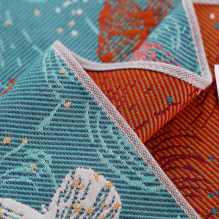 91家纺网 家纺一手货源 找家纺 朴尔毛巾被2024年新品全棉细纱编织纹AB版透气枕巾 花仙子52*78cm