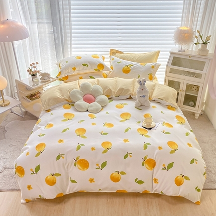 91家纺网 家纺一手货源 找家纺 （总）美宜家 2025新款140克小清新磨毛印花学生四件套