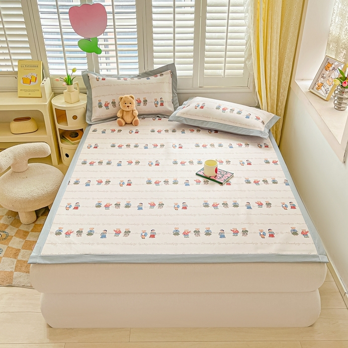 91家纺网 家纺一手货源 找家纺 星座-2025大斜纹复合冰丝凉席 蝶艺坊