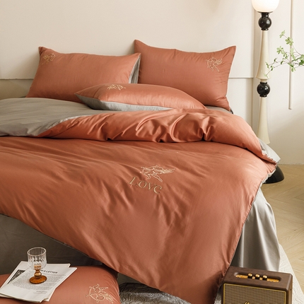 91家纺网 家纺一手货源 找家纺 （总）首尔家纺 2024新款全棉精梳棉纯棉刺绣四件套--爱神系列