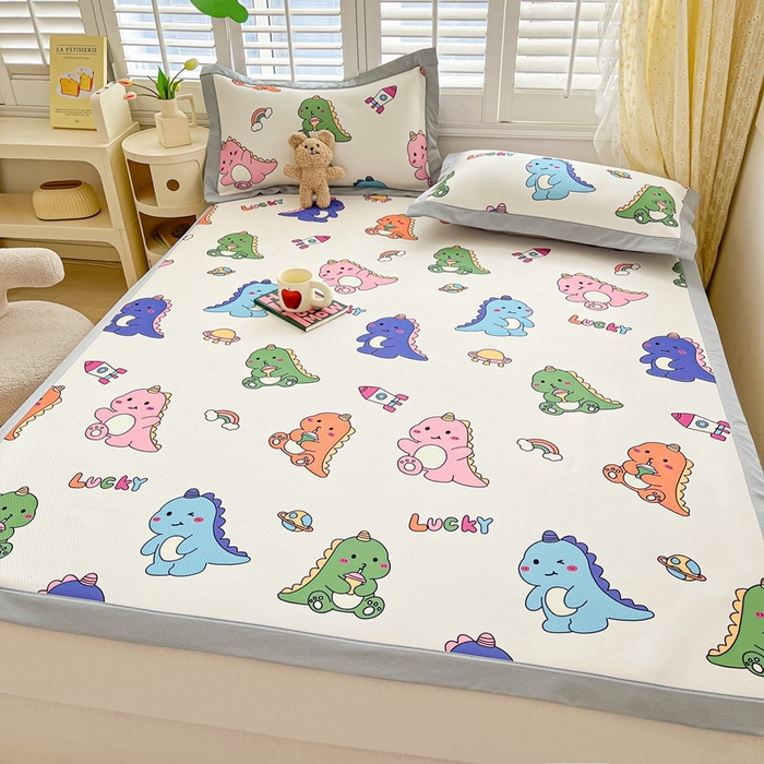 91家纺网 家纺一手货源 找家纺 星座-2025大斜纹复合冰丝凉席 七彩龙