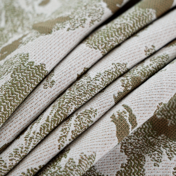 91家纺网 家纺一手货源 找家纺 朴尔毛巾被2024年新品全棉细纱编织纹AB版透气枕巾 写意江南-绿52*78cm