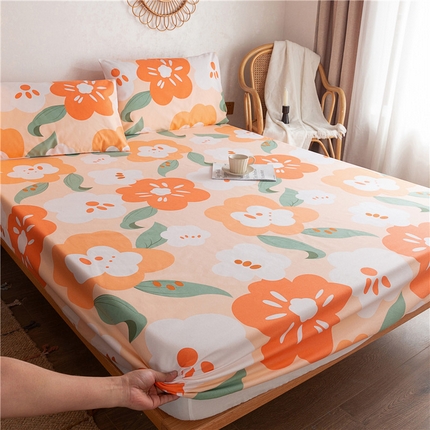 91家纺网 家纺一手货源 找家纺 金泰莱 2025新款全棉老粗布床笠纯棉床笠全棉床笠 彩寻