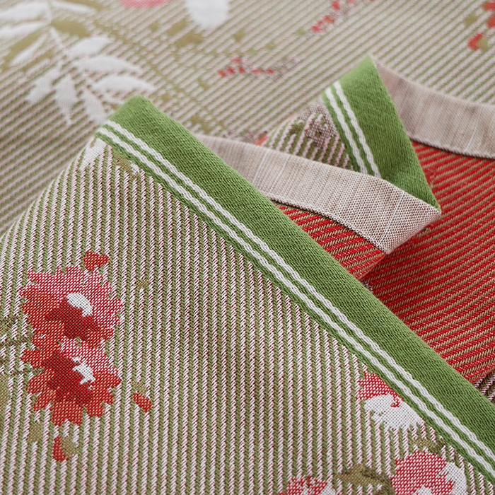 91家纺网 家纺一手货源 找家纺 朴尔毛巾被2024年新品全棉细纱编织纹AB版透气枕巾 立体花园52*78cm