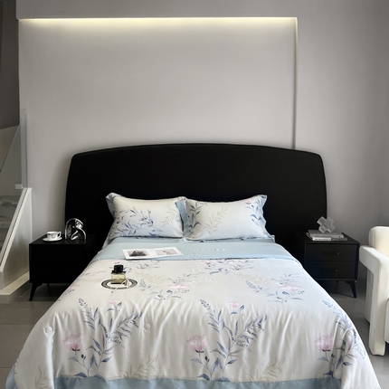 91家纺网 家纺一手货源 找家纺 （总）南通朵美纺织品有限公司 2025新款50支天丝印花夏被四件套