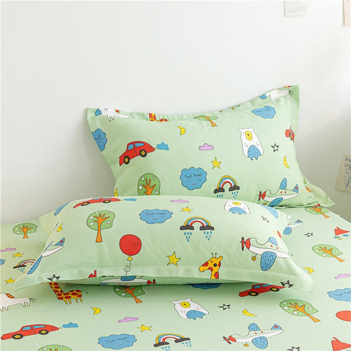 91家纺网 家纺一手货源 找家纺 金泰莱 2025新款印花竹纤维凉席三件套软凉席竹席盖毯子 动物派对