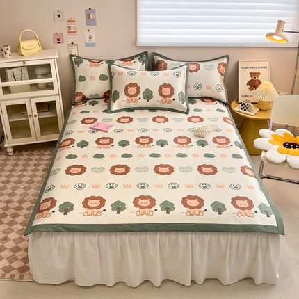 91家纺网 家纺一手货源 找家纺 （总）懒猫家纺 2024新款600D数码印花冰藤凉席-床单款