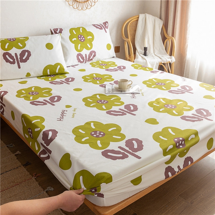 91家纺网 家纺一手货源 找家纺 金泰莱 2025新款全棉老粗布床笠纯棉床笠全棉床笠 初妍