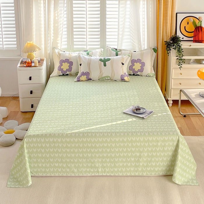 91家纺网 家纺一手货源 找家纺 美宜家  2025新款植物羊绒加厚斜纹磨毛单被套四件套 春意阑珊